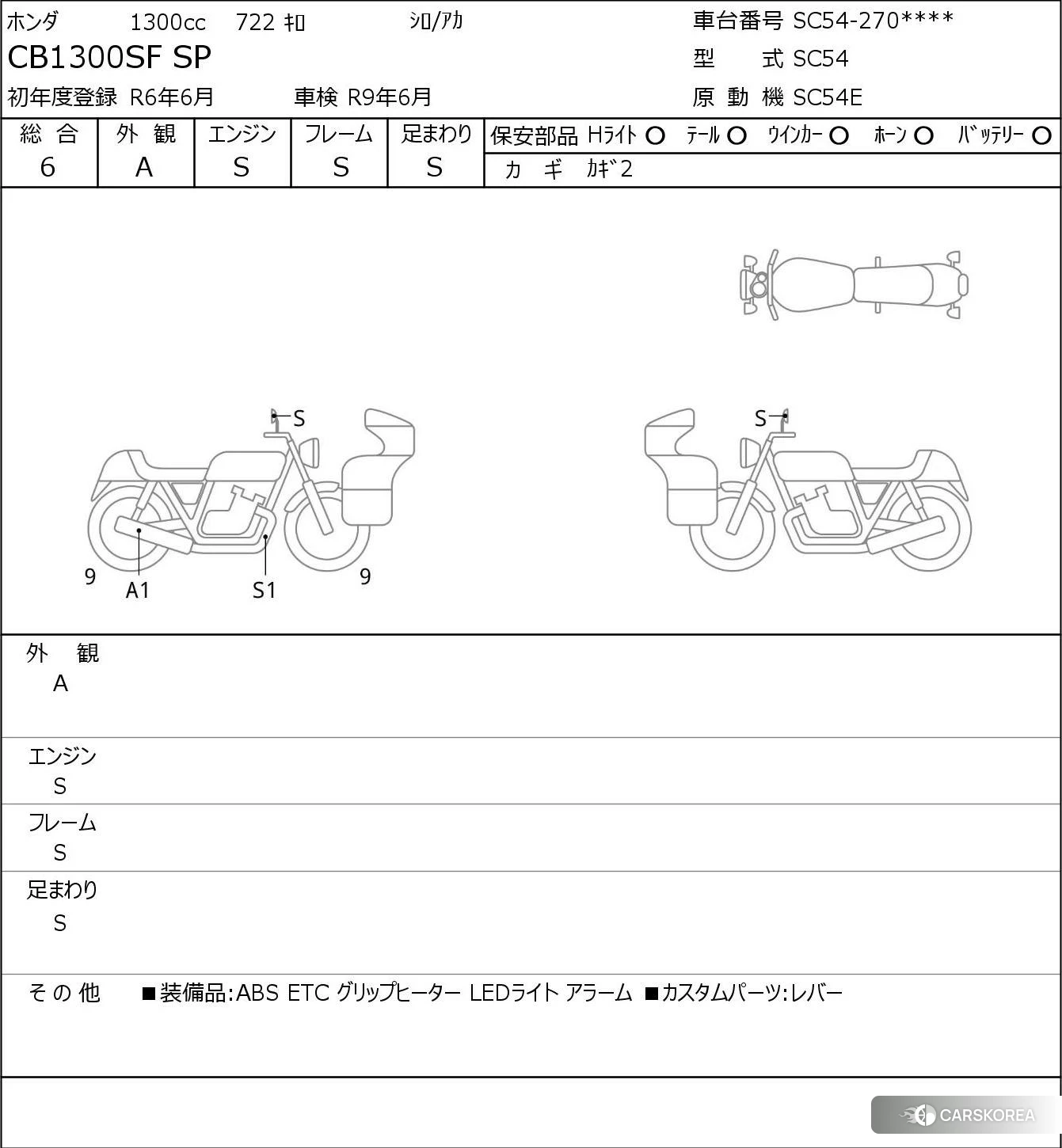 Проданный Honda CB1300SF SP id 3949850 из Японии, фото 5