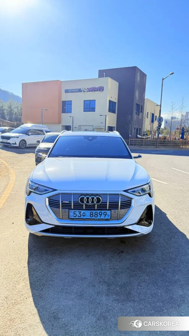 Audi e-Tron 2021 Белый из Кореи