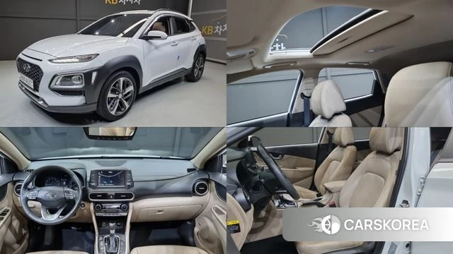 Hyundai Kona 2018 Белый двухцветный из Кореи