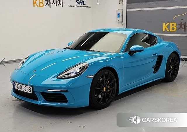 Porsche 718 Cayman 2018 Синий из Кореи
