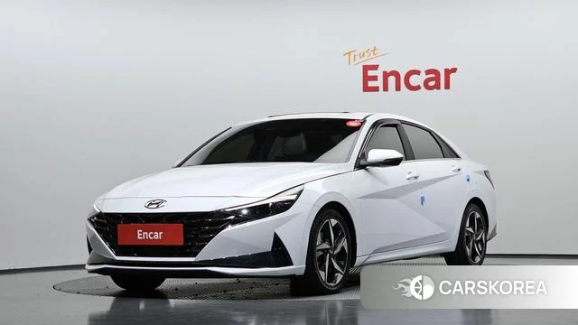 Hyundai Avante Hybrid (CN7) 2022 Белый из Кореи