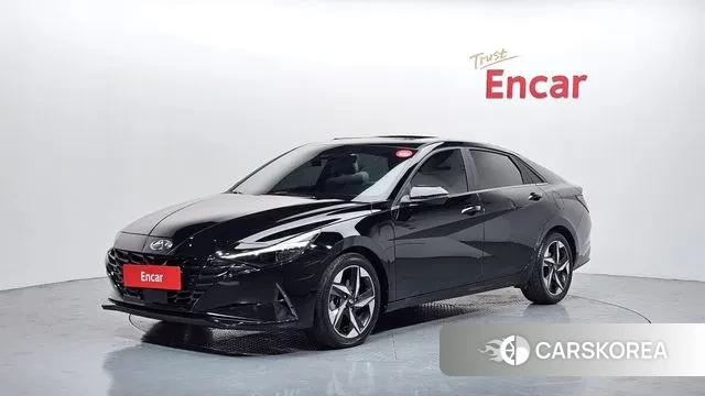 Hyundai Avante Hybrid (CN7) 2021 Черный из Кореи