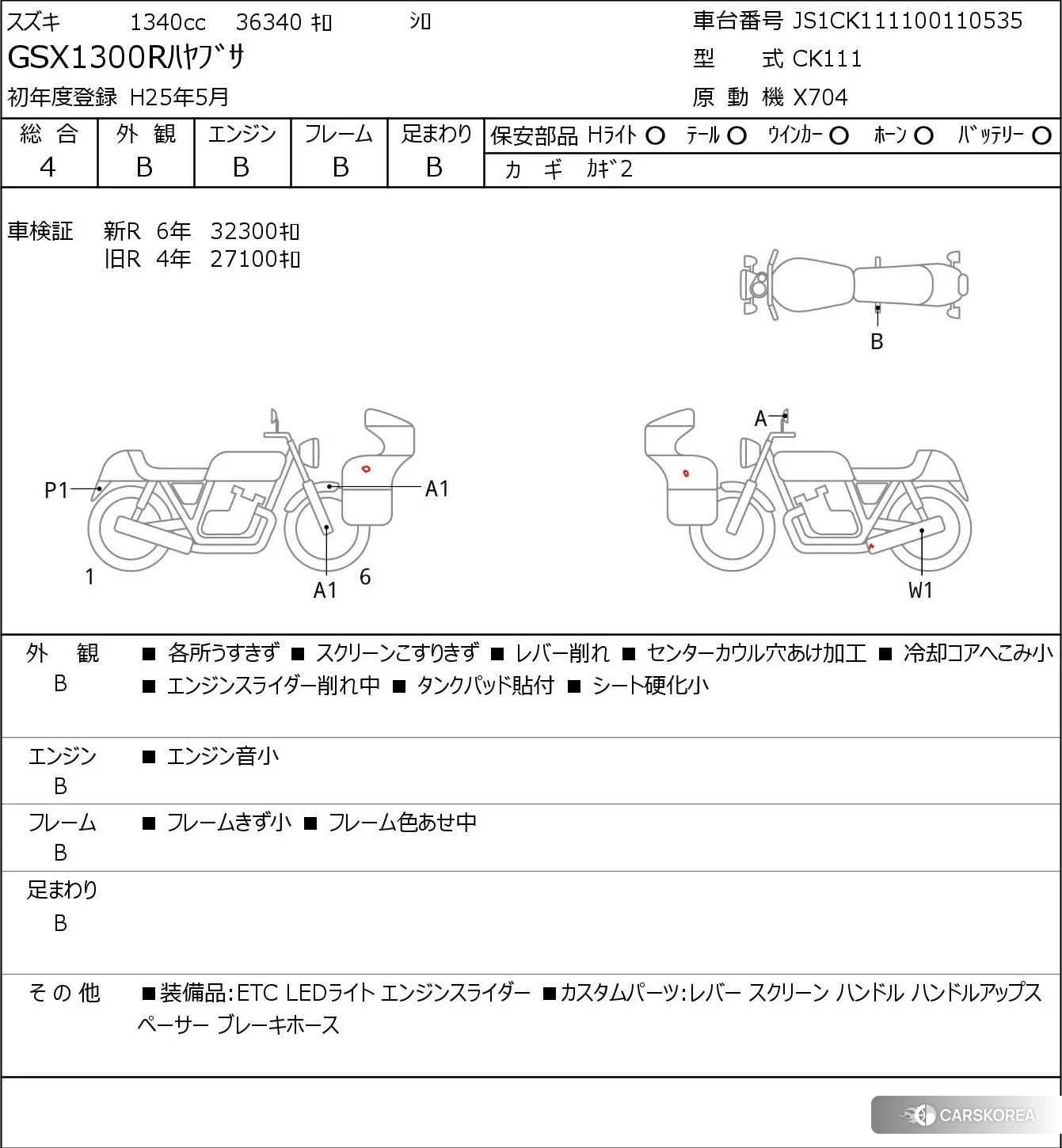 Проданный Suzuki GSX1300R HAYABUSA id 4192924 из Японии, фото 5