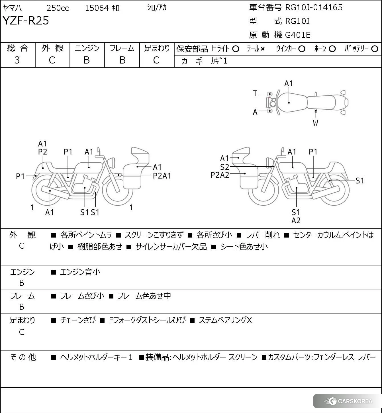 Yamaha YZF-R25 2016 из Японии, фото 5