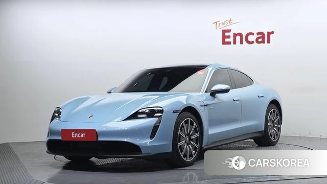 Porsche Taycan 2020 Небесно-голубой из Кореи