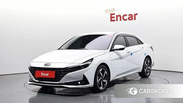 Hyundai Avante Hybrid (CN7) 2022 Белый из Кореи