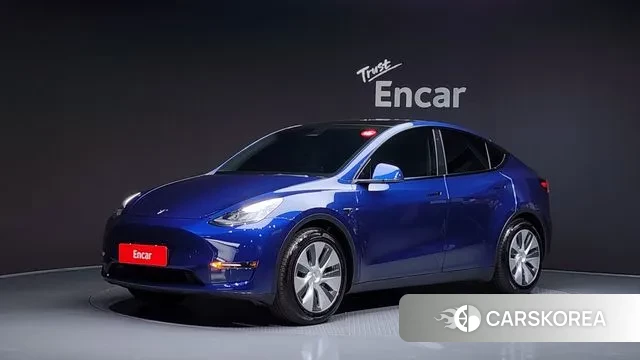 Tesla Model Y 2021 Синий из Кореи