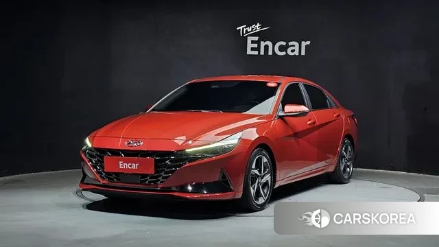 Hyundai Avante (CN7) 2021 Красный из Кореи