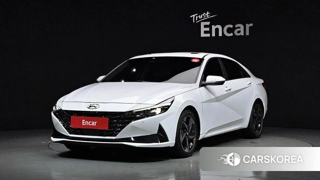 Hyundai Avante Hybrid (CN7) 2021 Белый из Кореи