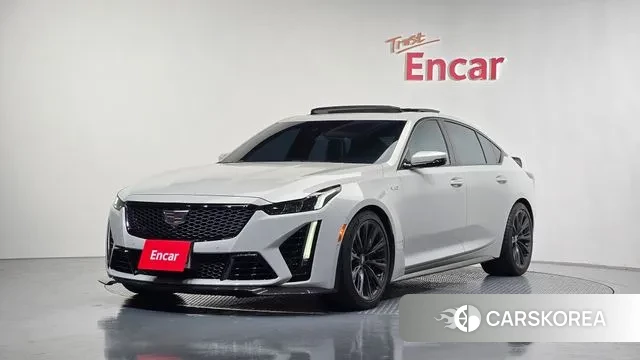 Cadillac CT5-V 2022 Белый из Кореи