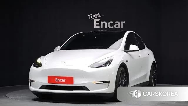 Tesla Model Y 2021 Белый из Кореи