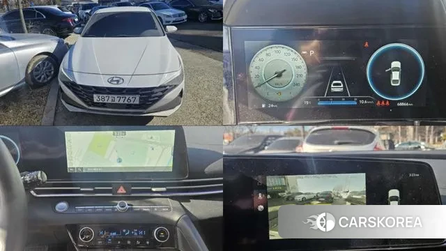 Hyundai Avante (CN7) 2022 Белый из Кореи