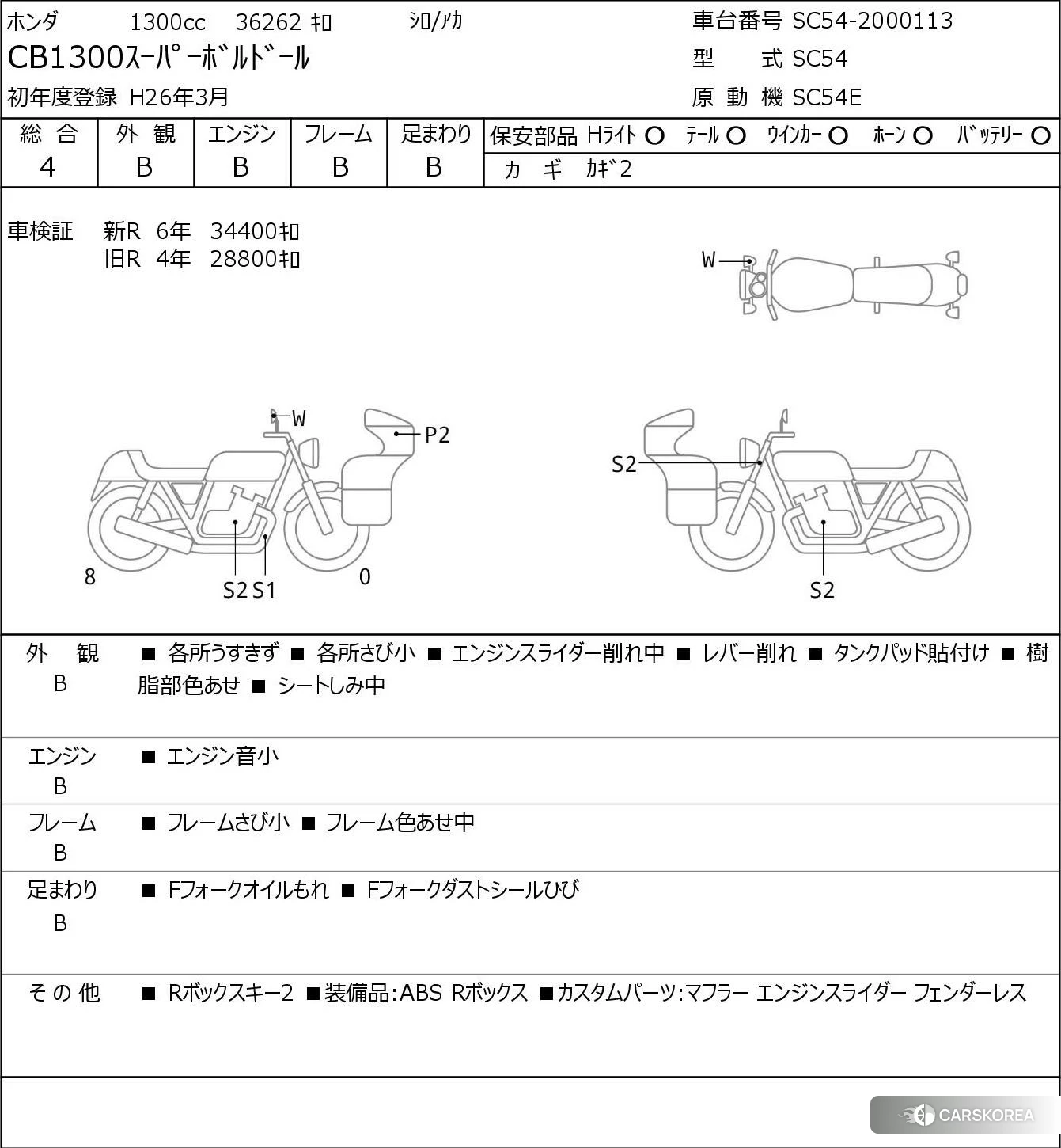 Проданный Honda CB1300SF BOLDOR id 3949990 из Японии, фото 5