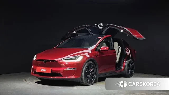 Tesla Model X 2023 Красный из Кореи