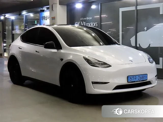 Tesla Model Y 2021 Белый из Кореи