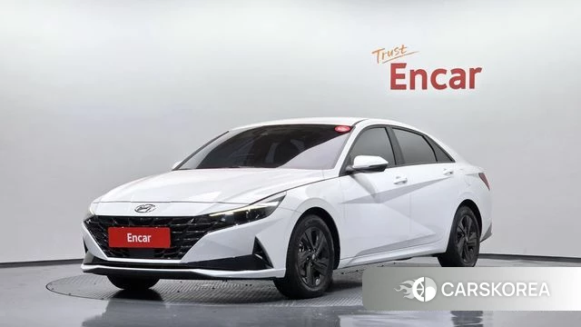 Hyundai Avante Hybrid (CN7) 2023 Белый из Кореи