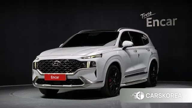 Hyundai The New Santa Fe 2021 Серебристо-серый из Кореи