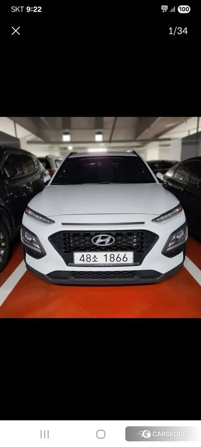 Hyundai Kona 2018 Белый из Кореи