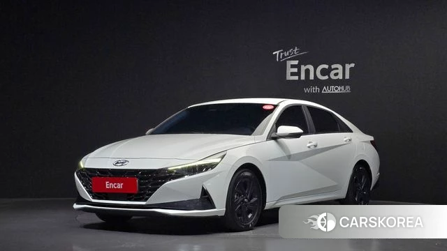 Hyundai Avante Hybrid (CN7) 2023 Белый из Кореи