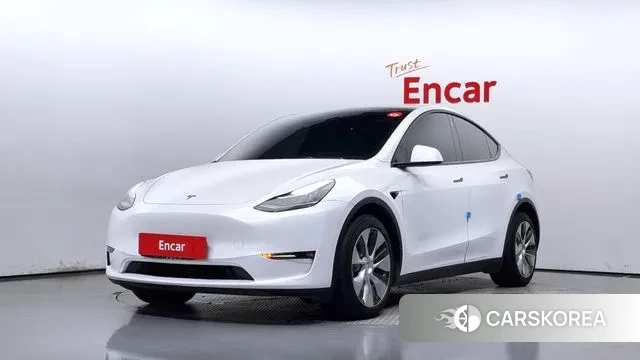 Tesla Model Y 2021 Белый из Кореи