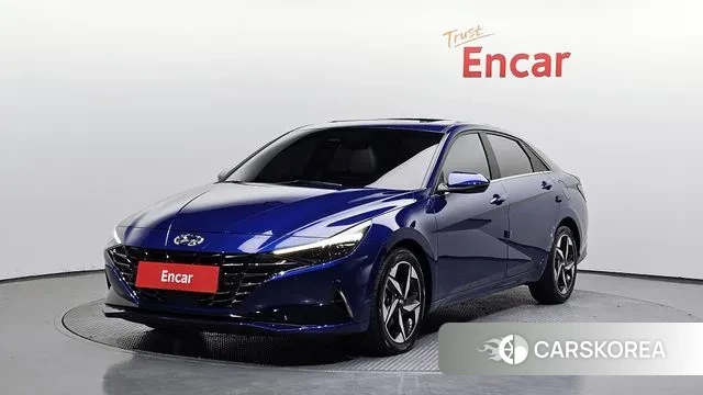 Hyundai Avante Hybrid (CN7) 2021 Синий из Кореи