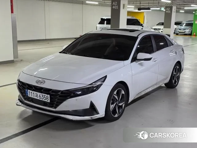 Hyundai Avante Hybrid (CN7) 2021 Белый из Кореи