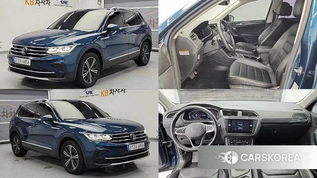 Volkswagen Tiguan second Generation 2022 Синий из Кореи