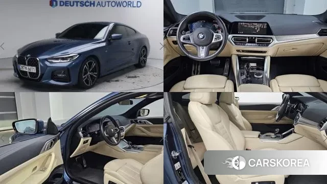 BMW 4 Series (G22) 2021 Синий из Кореи