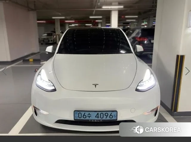 Tesla Model Y 2021 Белый из Кореи