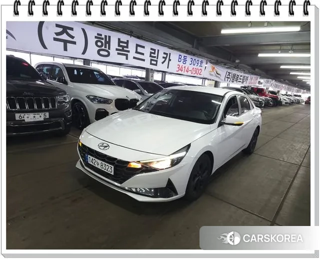 Hyundai Avante Hybrid (CN7) 2020 Жемчужный цвет из Кореи