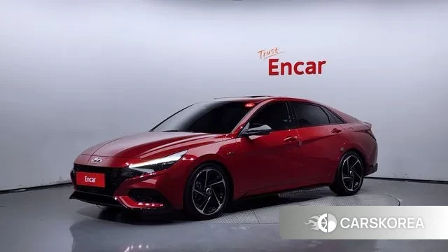 Hyundai Avante (CN7) 2021 Красный из Кореи