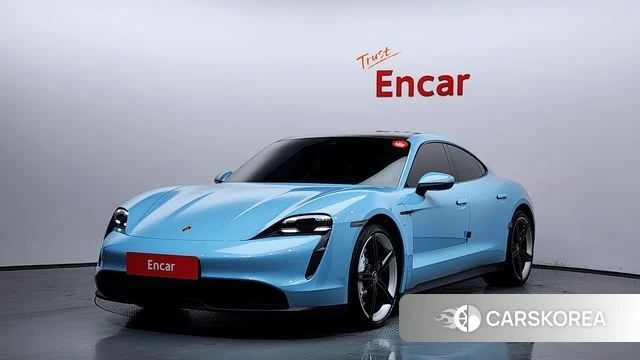 Porsche Taycan 2021 Небесно-голубой из Кореи