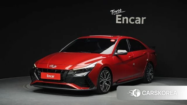 Hyundai Avante (CN7) 2022 Красный из Кореи