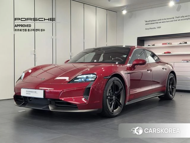 Porsche Taycan 2025 Красный из Кореи