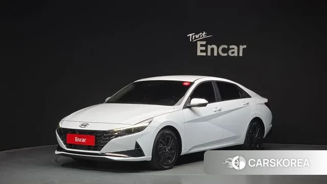 Hyundai Avante Hybrid (CN7) 2021 Белый из Кореи