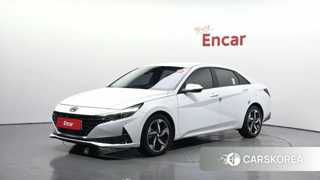 Hyundai Avante Hybrid (CN7) 2022 Белый из Кореи