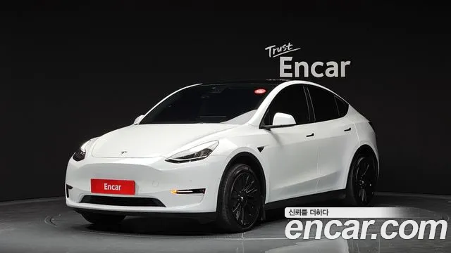 Tesla Model Y 2021 Белый из Кореи