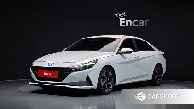 Hyundai Avante Hybrid (CN7) 2022 Белый из Кореи