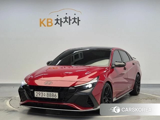 Hyundai Avante (CN7) 2021 Красный из Кореи