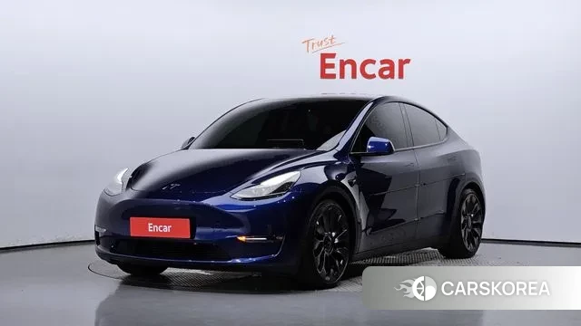 Tesla Model Y 2022 Синий из Кореи