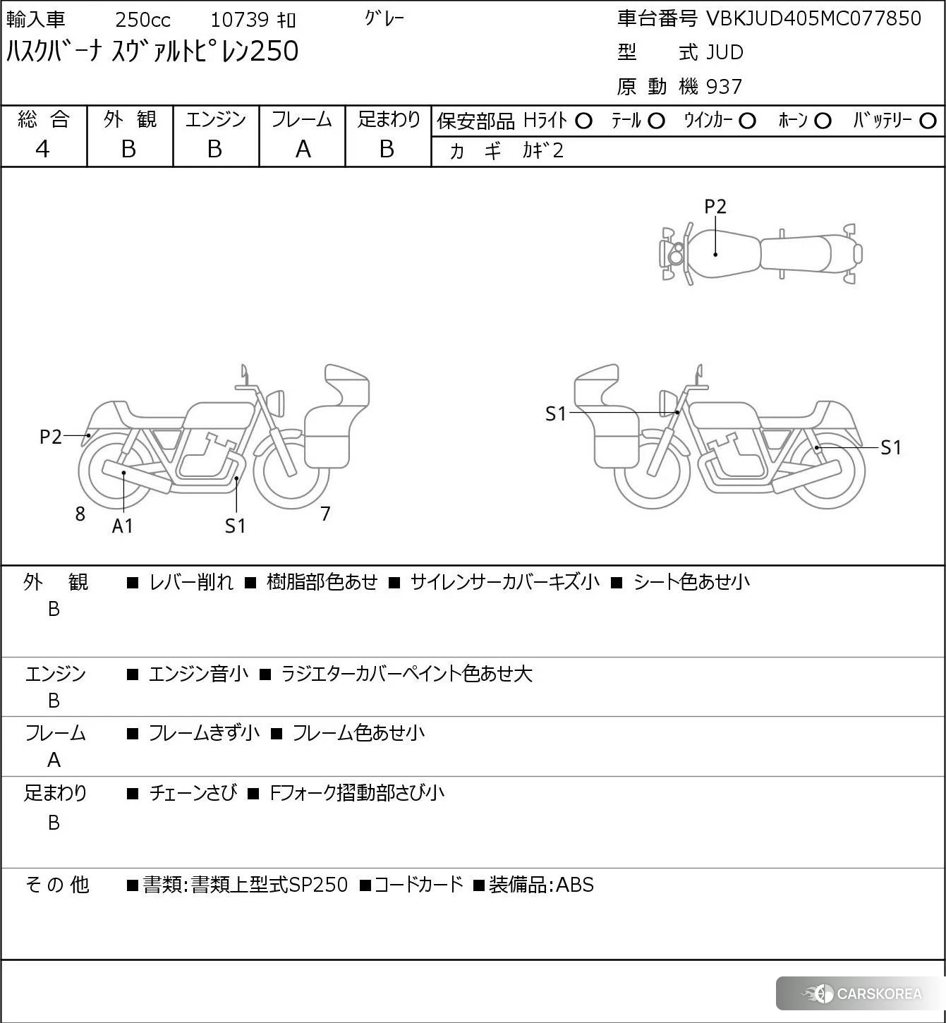 Husqvarna SVARTPILEN 250 2021 из Японии, фото 5
