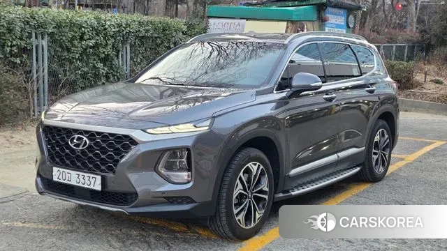 Hyundai Santa Fe TM 2019 Серебристо-серый из Кореи