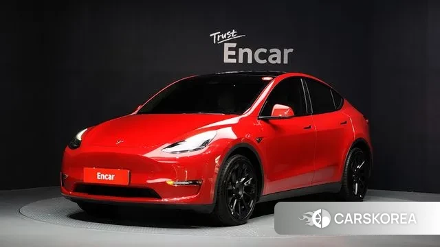Tesla Model Y 2023 Красный из Кореи