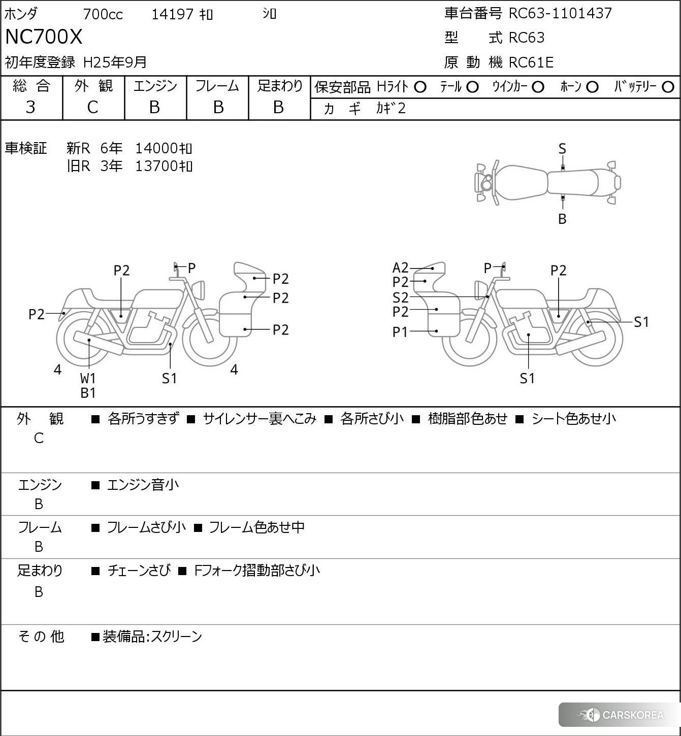 Проданный Honda NC700X id 3948096 из Японии, фото 5