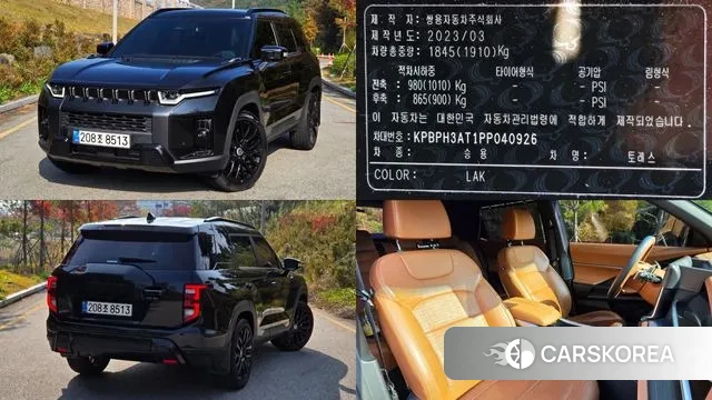 Ssangyong Torres 2023 Черный из Кореи