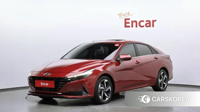 Hyundai Avante (CN7) 2022 Красный из Кореи