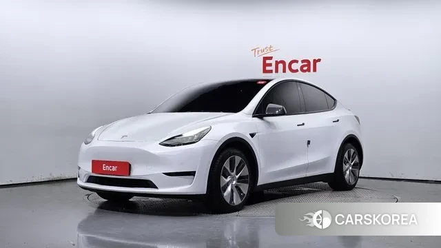 Tesla Model Y 2021 Белый из Кореи