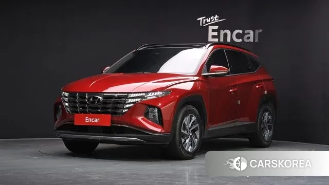 Hyundai Tucson Hybrid (NX4) 2021 Красный из Кореи