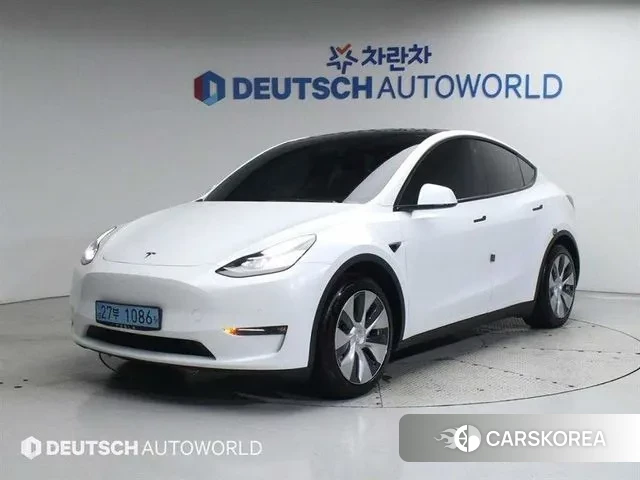 Tesla Model Y 2021 Белый из Кореи