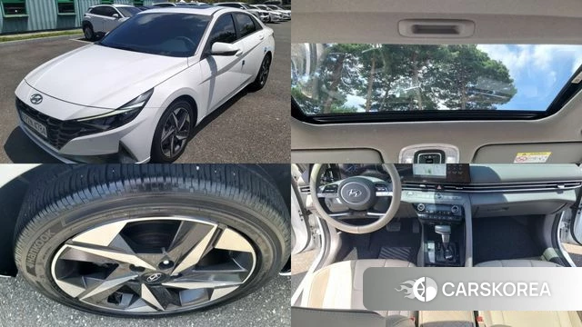 Hyundai Avante Hybrid (CN7) 2022 Белый из Кореи